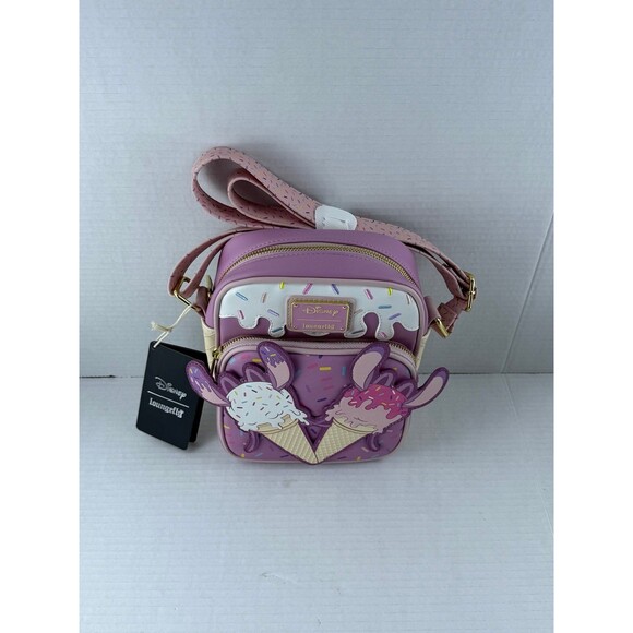 Loungefly Disney Lilo & Stitch Angel Ice Cream Cone Crossbody Bag - Picture 2 of 4